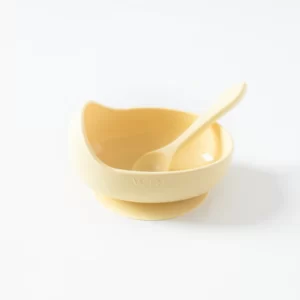 Wild Indiana Silicone Baby Bowl and Spoon Set - Lemon