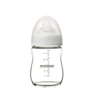 Mininor Baby Bottle – Glass Bottle - 0m 160ml