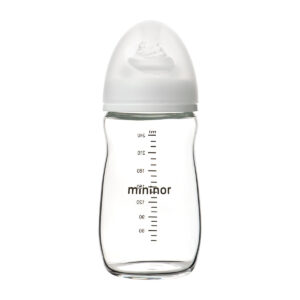 Mininor Baby Bottle – Glass Bottle - 0m 240ml