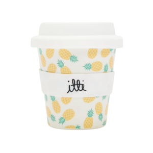 120ml Itti Bamboo Baby Cino Cup + 2 Straws - Pineapple Delight
