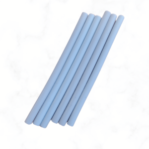 Itti Silicone Straws - 6 Pack Thin - Ice Blue