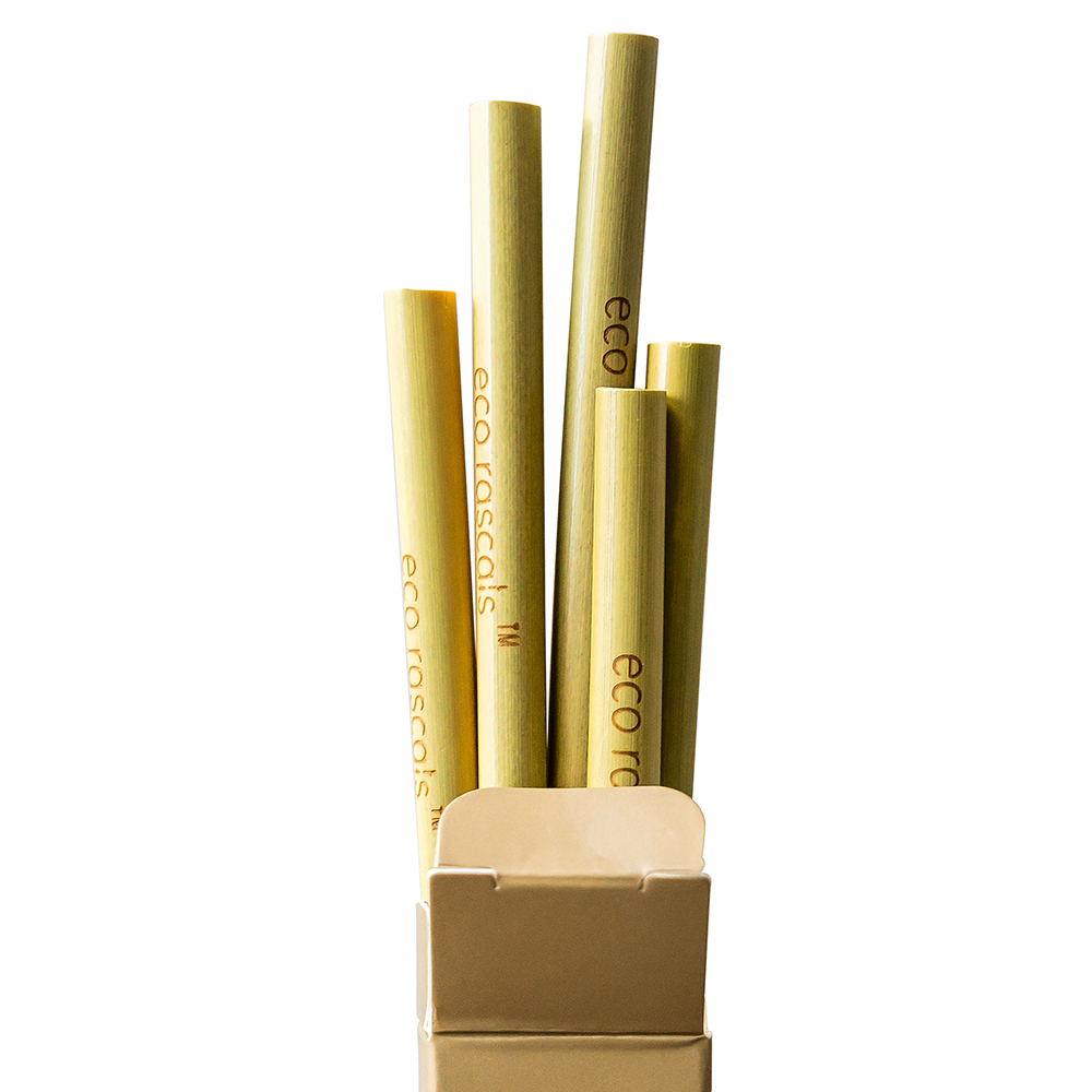Eco Rascals Reusable Bamboo Straws - 5 Pack | Eco Rascals Eco Rascals Reusable Bamboo Straws - 5 Pack - Image 2